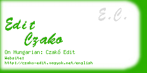 edit czako business card