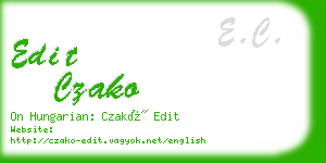 edit czako business card